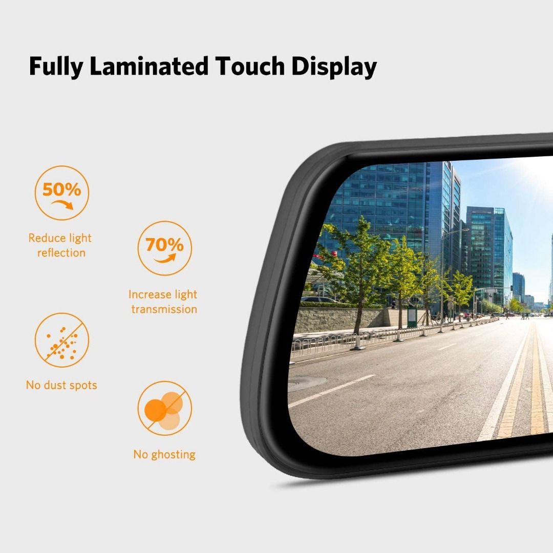 Mirror Dash Cam with Sony IMX Sensor Night Vision, Dash Cameras Front