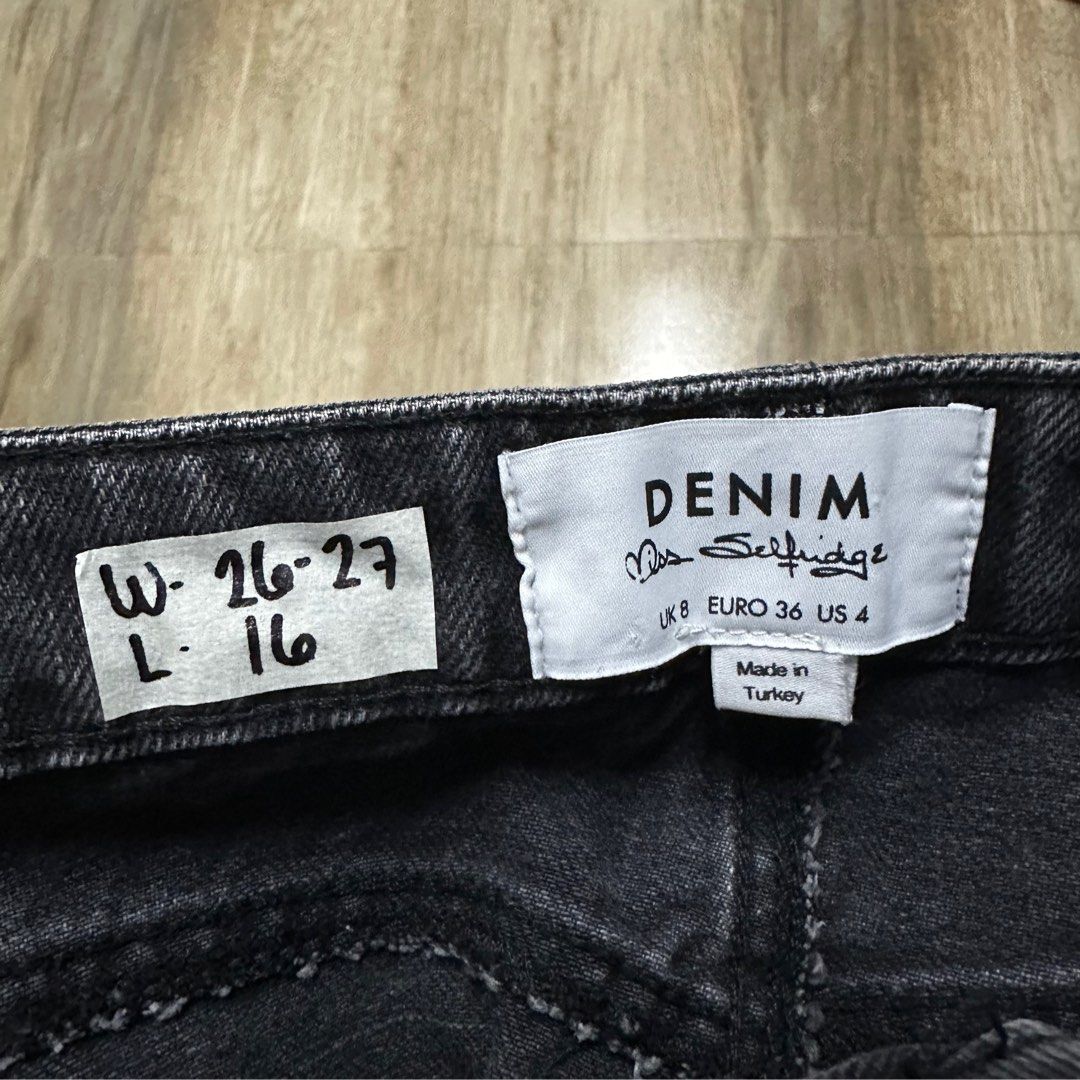 Black denim skirt miss selfridge sales