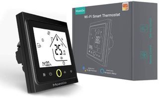 MoesGo WiFi Smart Thermostat and Temperature Controller for Gas Water Boilers, Compatible with Smart Life/Tuya App and Alexa and Google Home (Black).