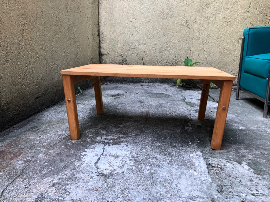 MUJI pine folding table on Carousell