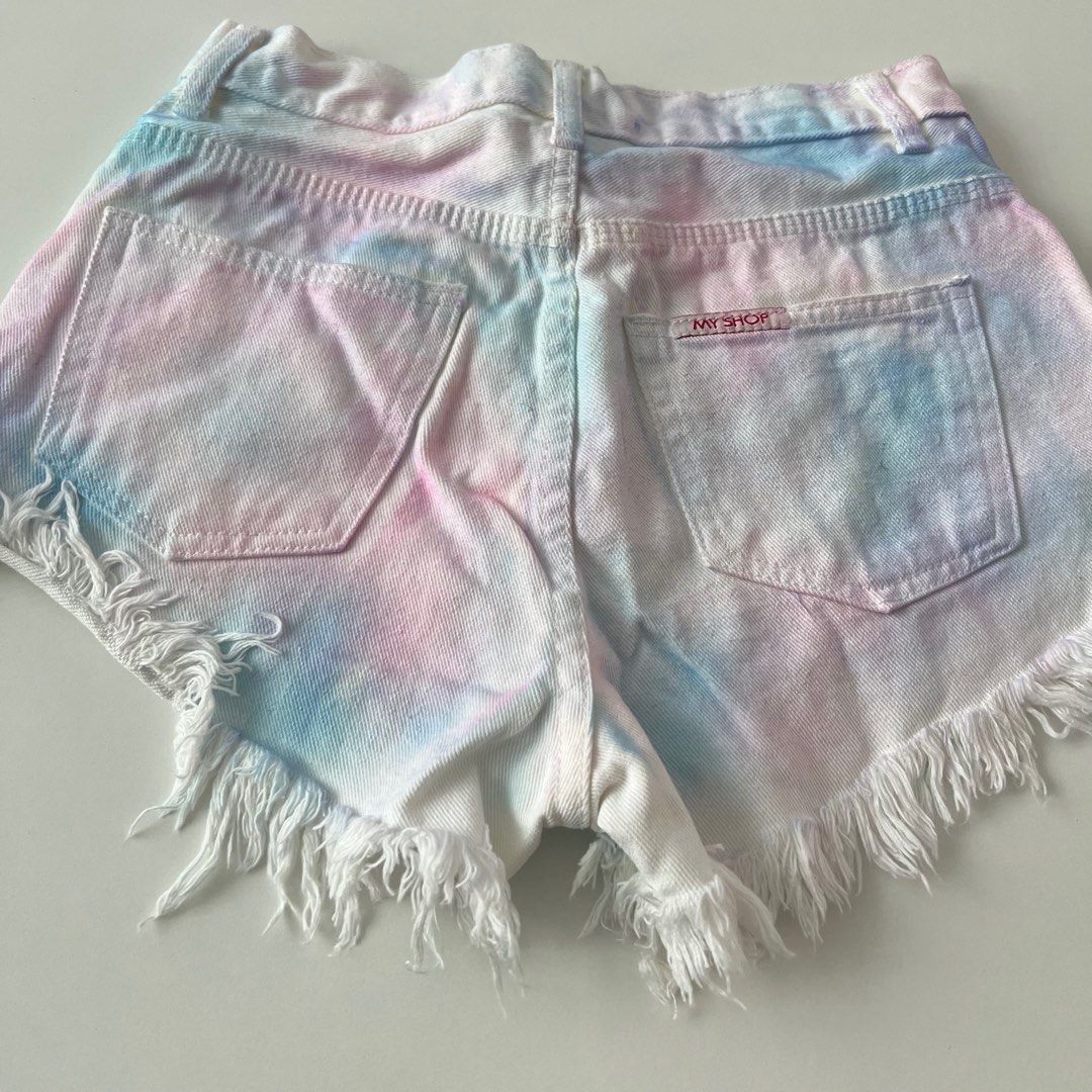 My Shop Rainbow Denim Shorts Women s Fashion Bottoms Shorts on