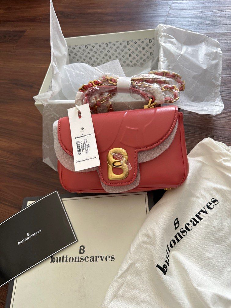 New. Alma Small Bag Ivory Smooth Finish Buttonscarves, Barang