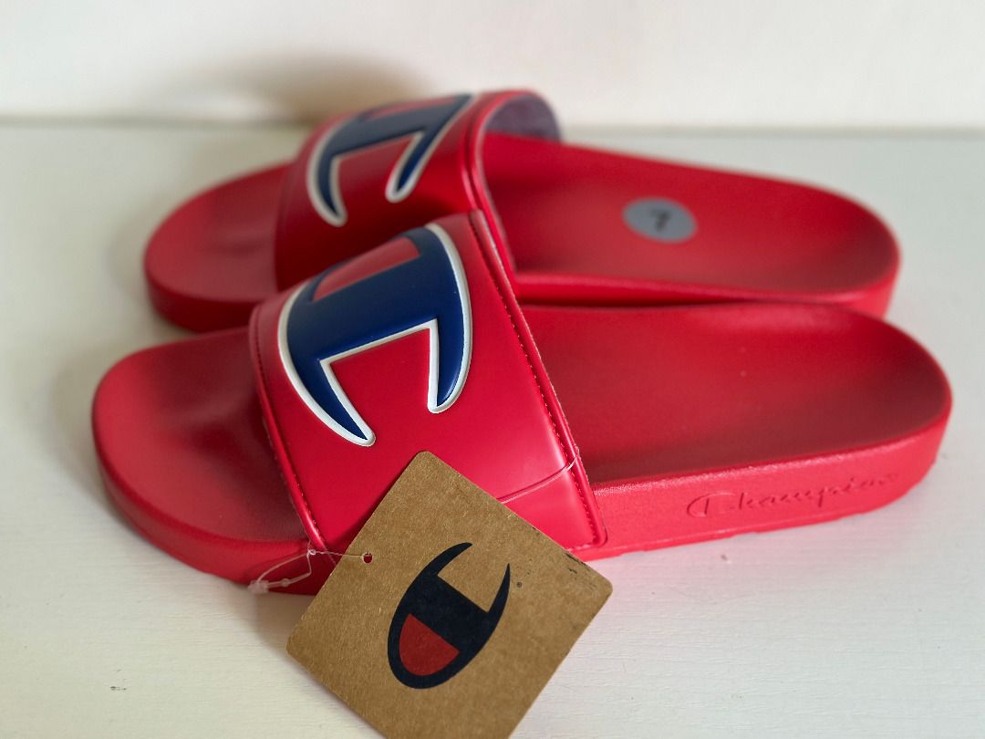Mens red champion slides deals