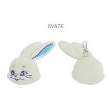 White fluffy keychain cheap