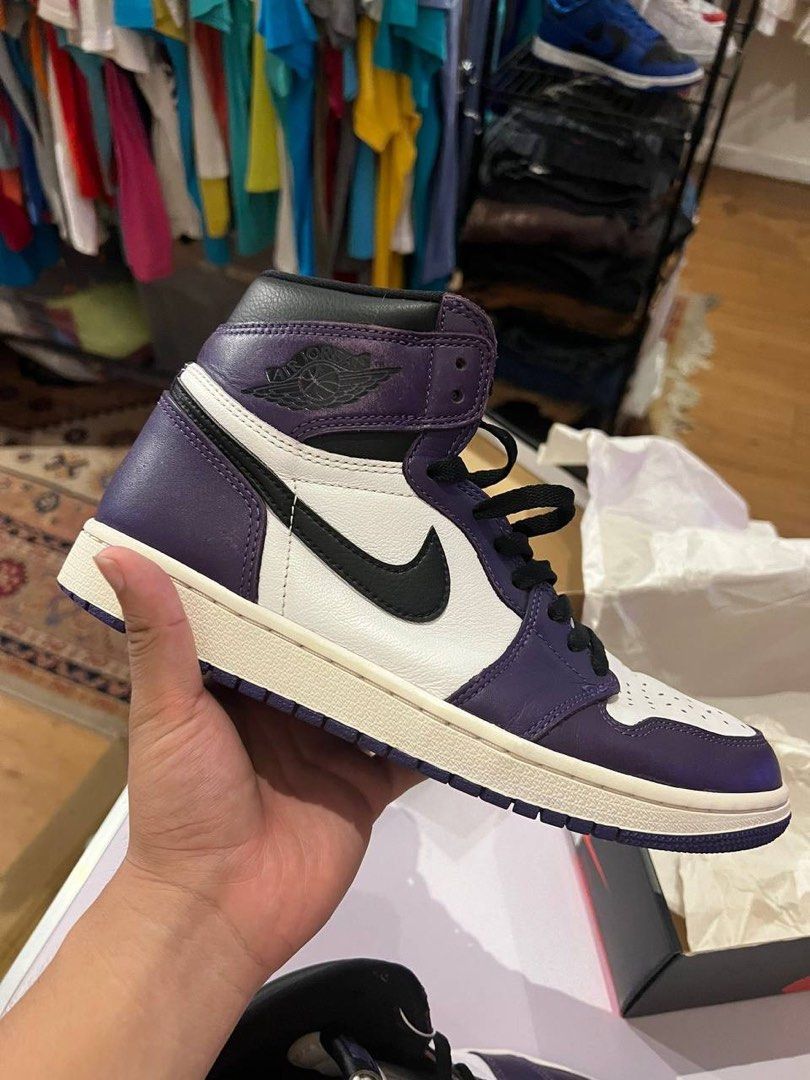 Nike air Jordan court purple, Luxury, Sneakers & Footwear on Carousell