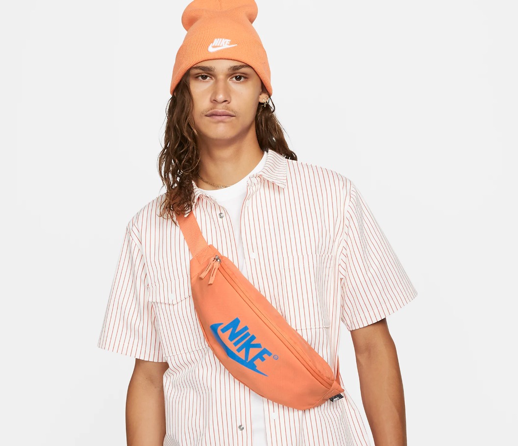 Nike Crossbody Waist Pouch 3L Playful Orange Smiley, Women's Fashion