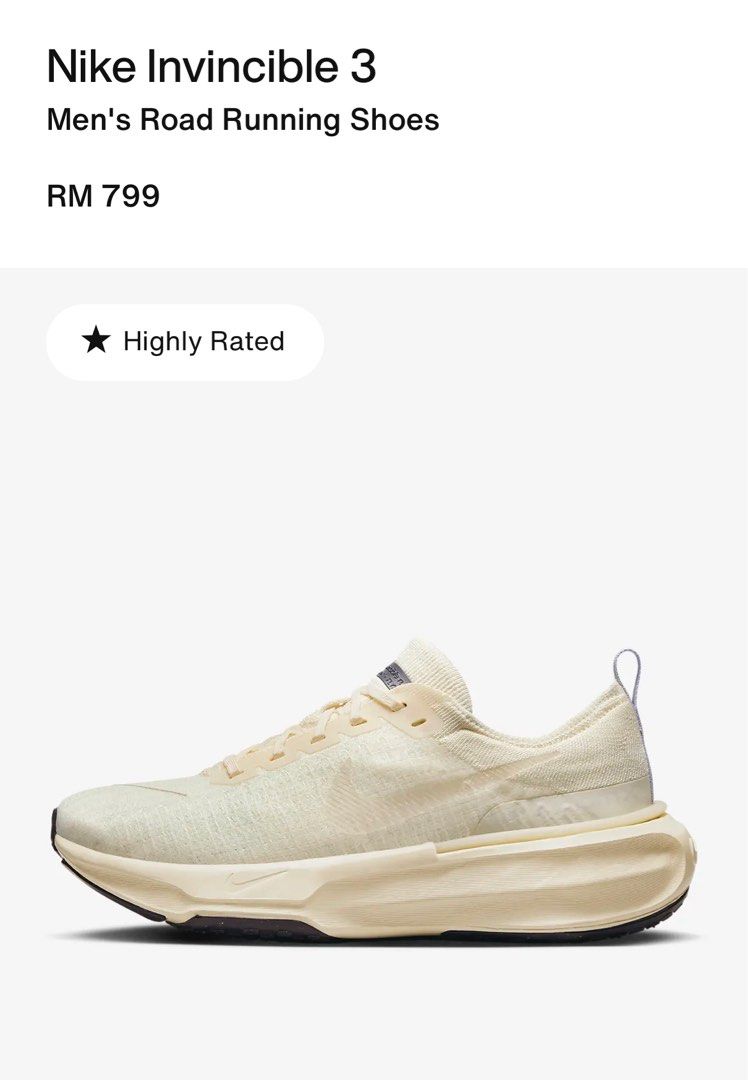 mens nike invincible run