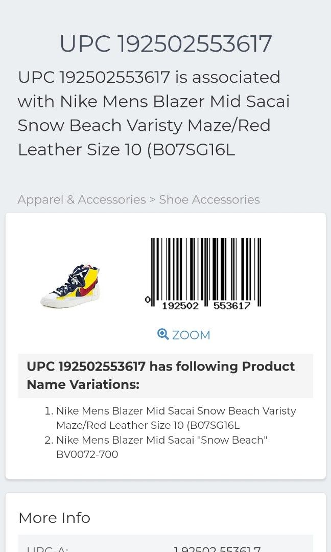 sacai blazer mid maize navy