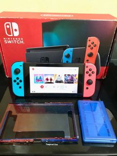 Nintendo switch V2 with games