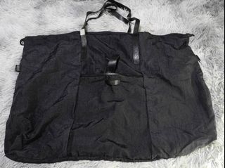 Noir Chic Black Nylon Weekender bag