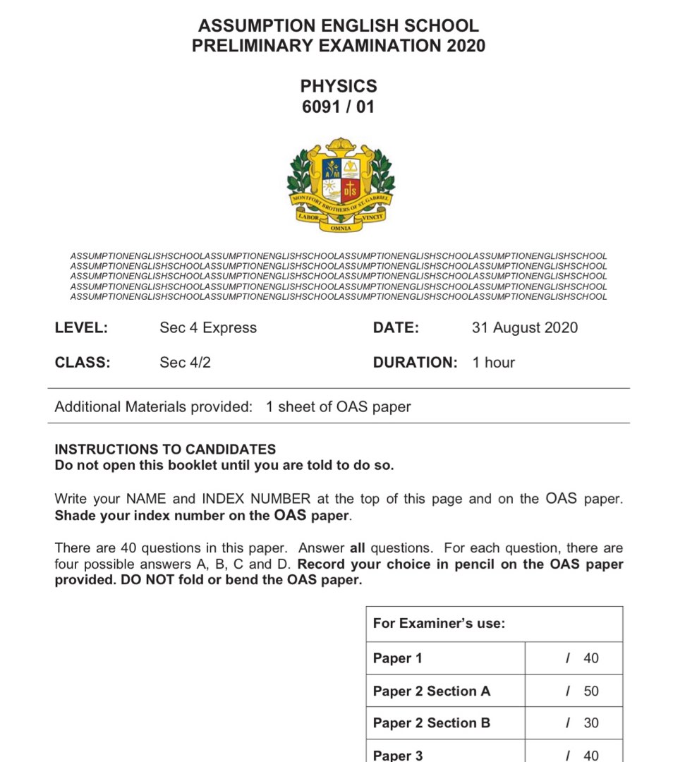 Olevel physics practice papers from 20 different schools hobbies