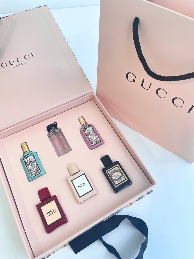 [ORIGINAL] AUTHENTIC READY STOCK GUCCI PINK SET 6IN1 (6X5ML) PERFUME ...