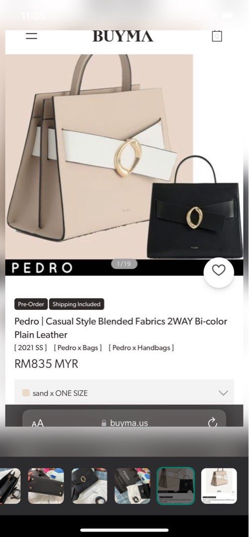 Pedro 2023 SS Unisex Plain Small Shoulder Bag Logo