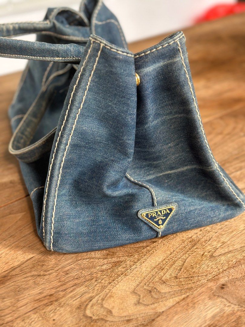 Prada denim bag hot sale price