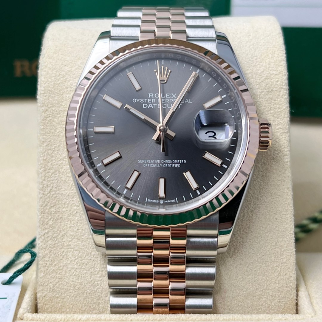 Preowned Rolex Datejust 36mm Steel Everose Jubilee Bracelet DJ36