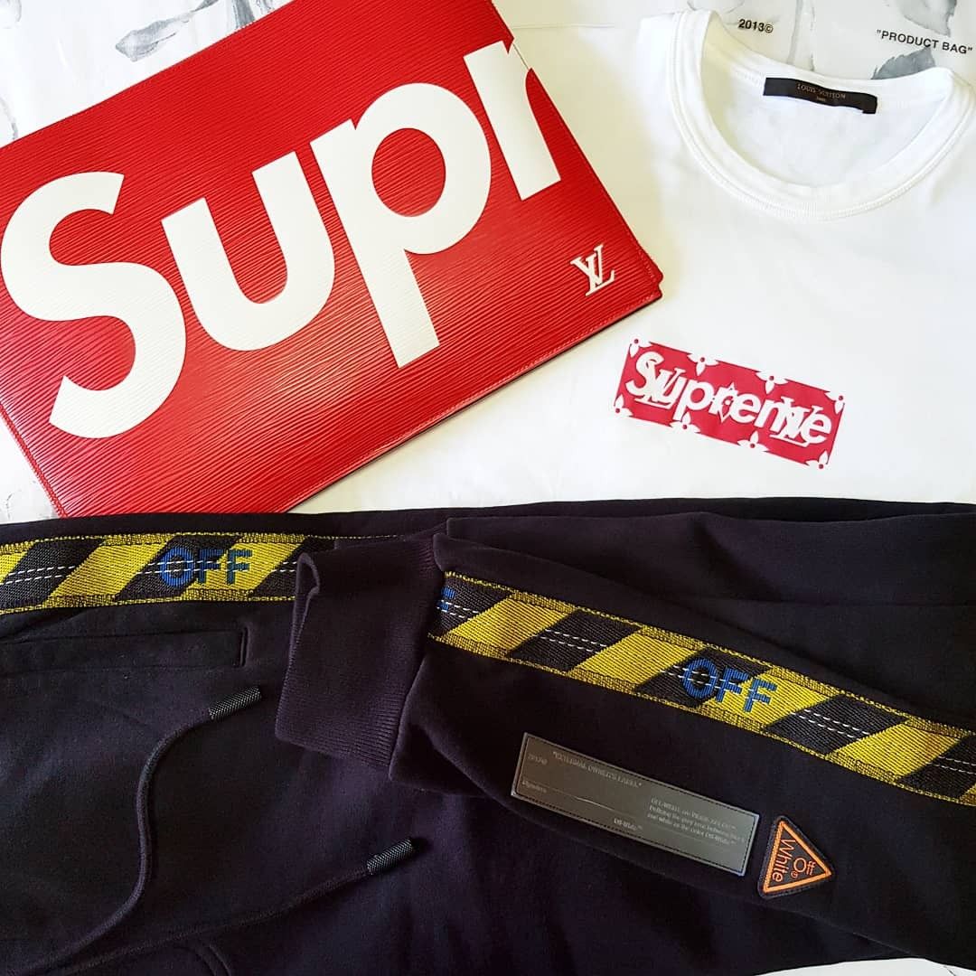 Louis Vuitton x Supreme Tshirt with e-invoice, Luxury, Apparel on