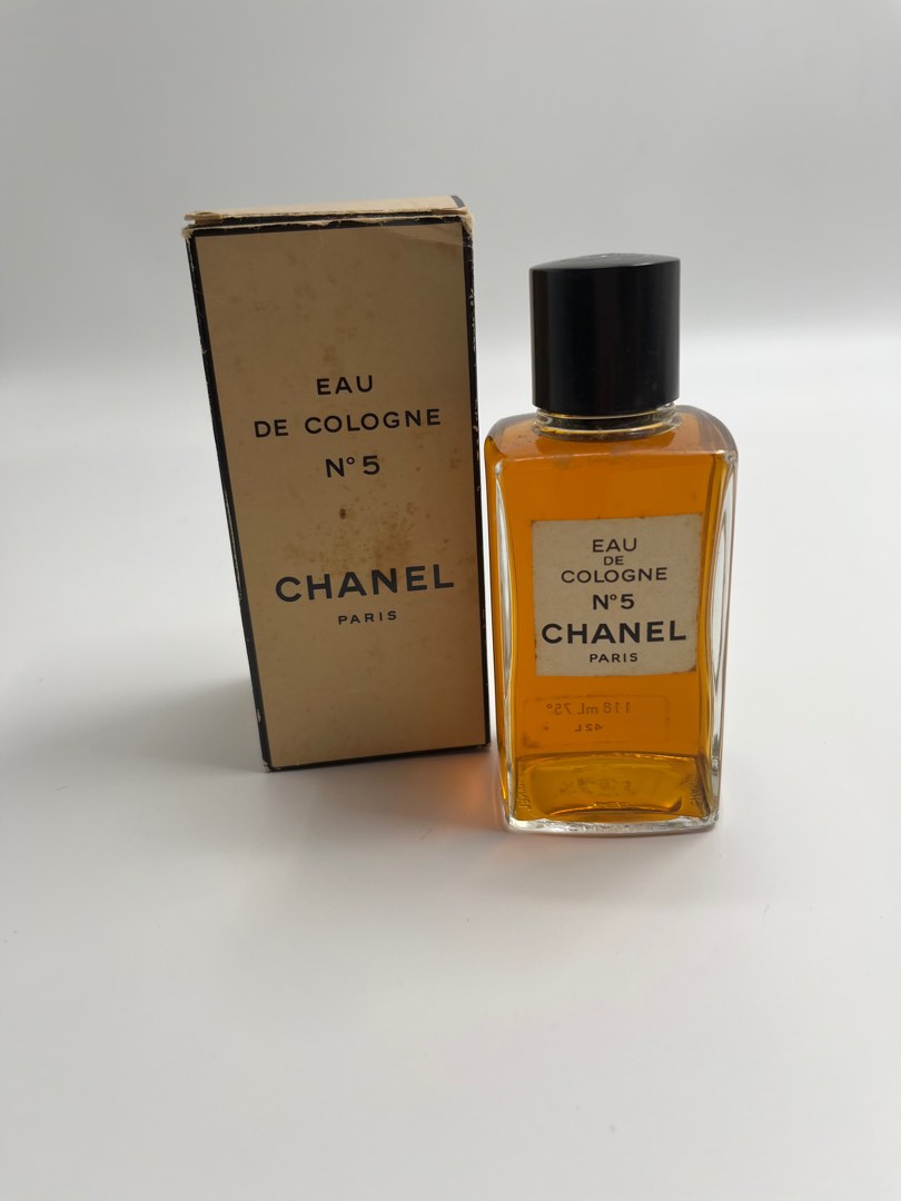 Rare Vintage 1950s-60s Chanel No. 5 Eau de Cologne 60% Full Splash