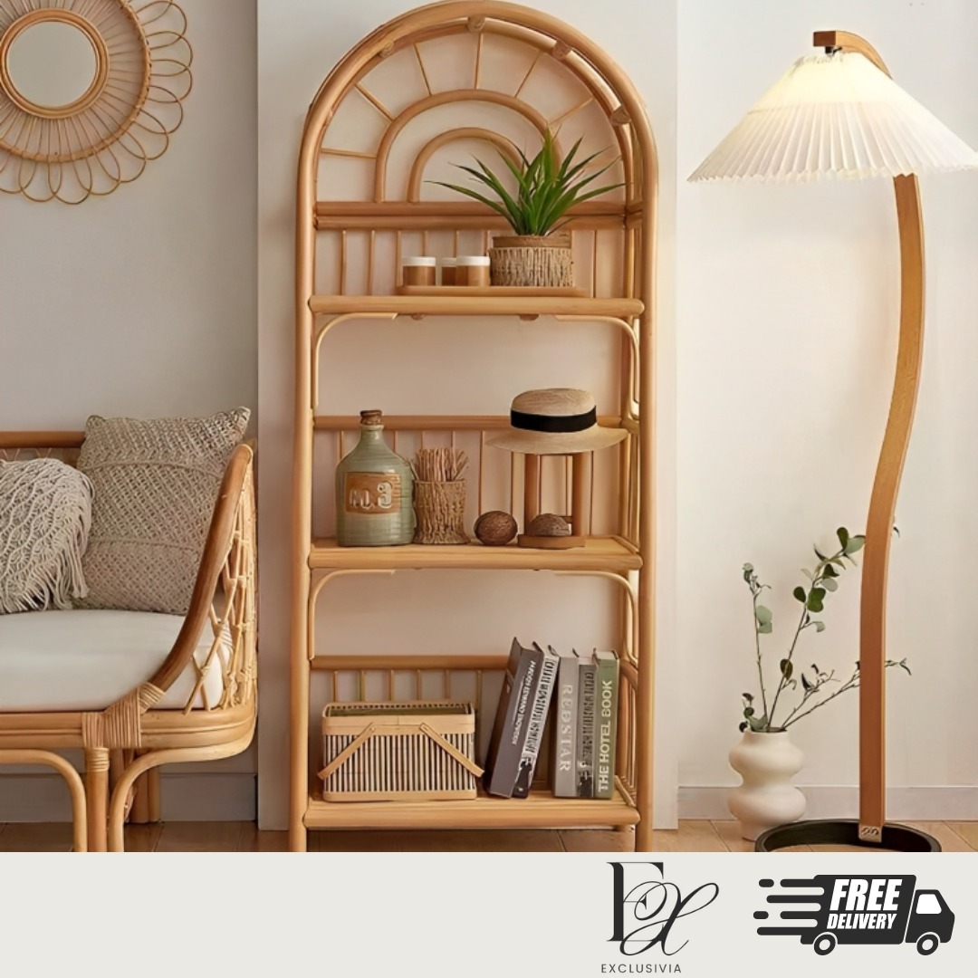 Rattan Shelf Shelve, Furniture & Home Living, Furniture, Shelves