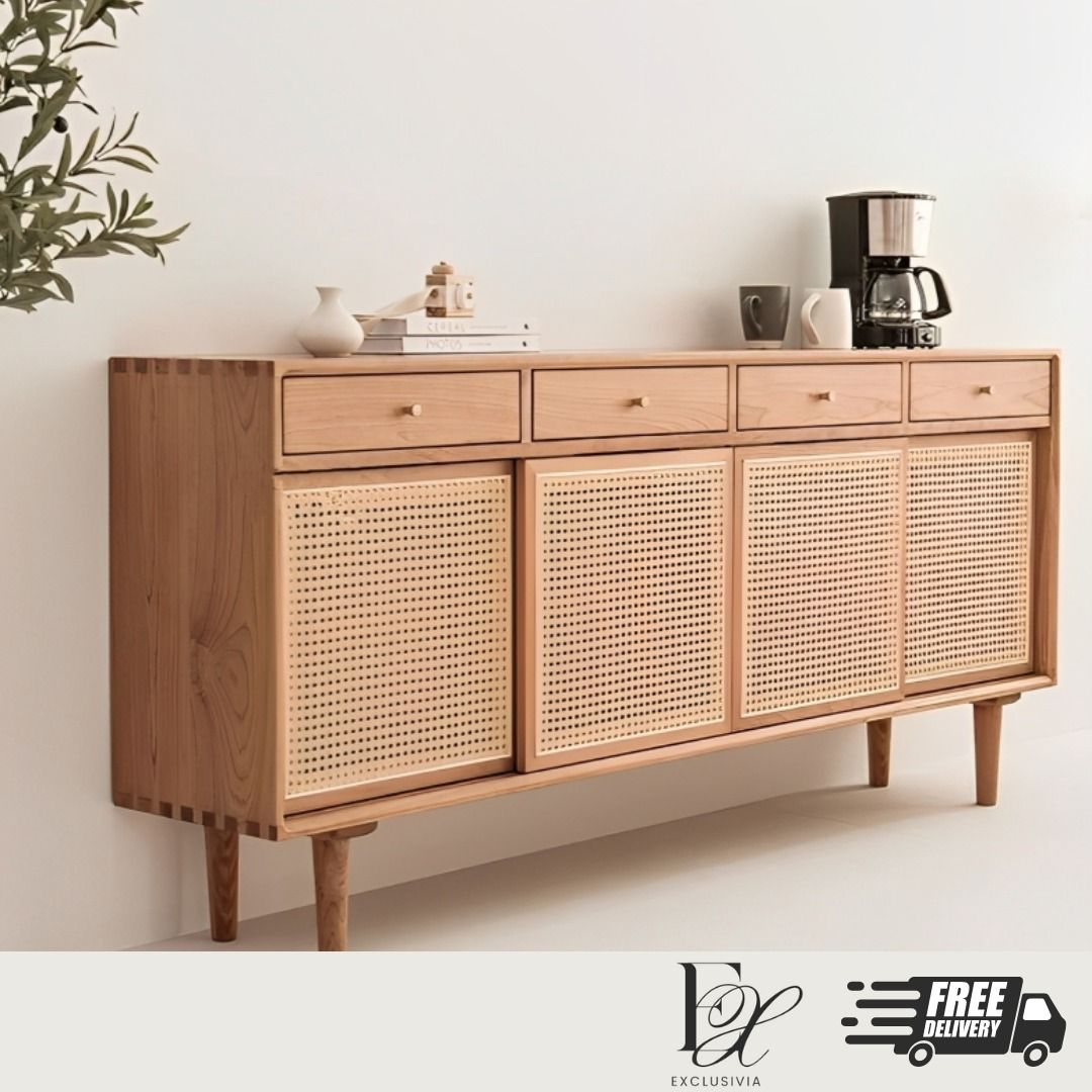 Rattan Shoe Cabinet Sideboard Drawer Oliver