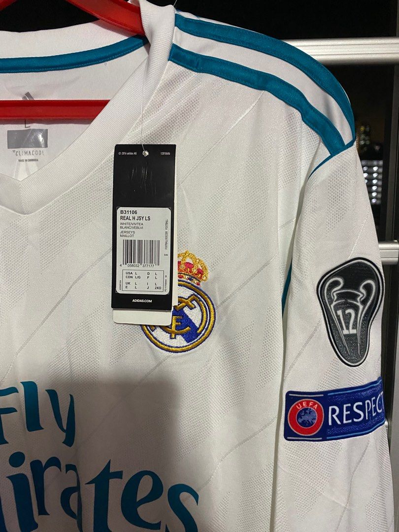 Real Madrid Cristiano Ronaldo Jersey 2017 (Long Sleeves), Men's Fashion