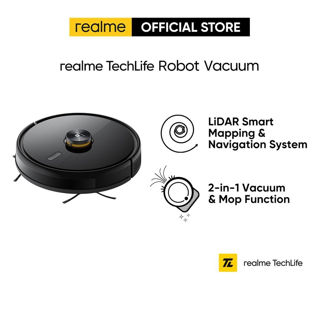 realme TechLife Robot Vacuum LiDAR Smart Mapping & Navigation System