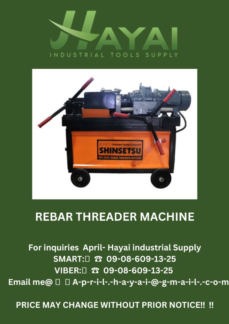 Rebar threader machine on Carousell