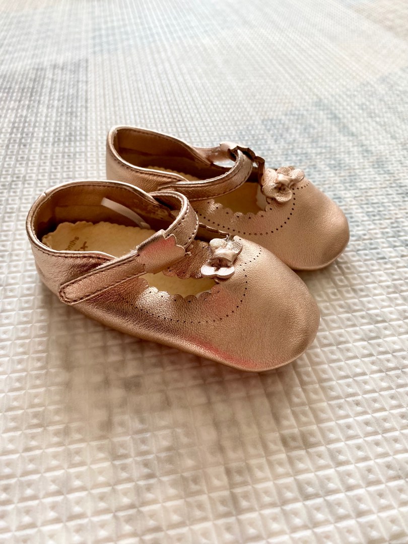 Rose Gold Baby Pram Shoes Babies Kids Babies Kids Fashion on