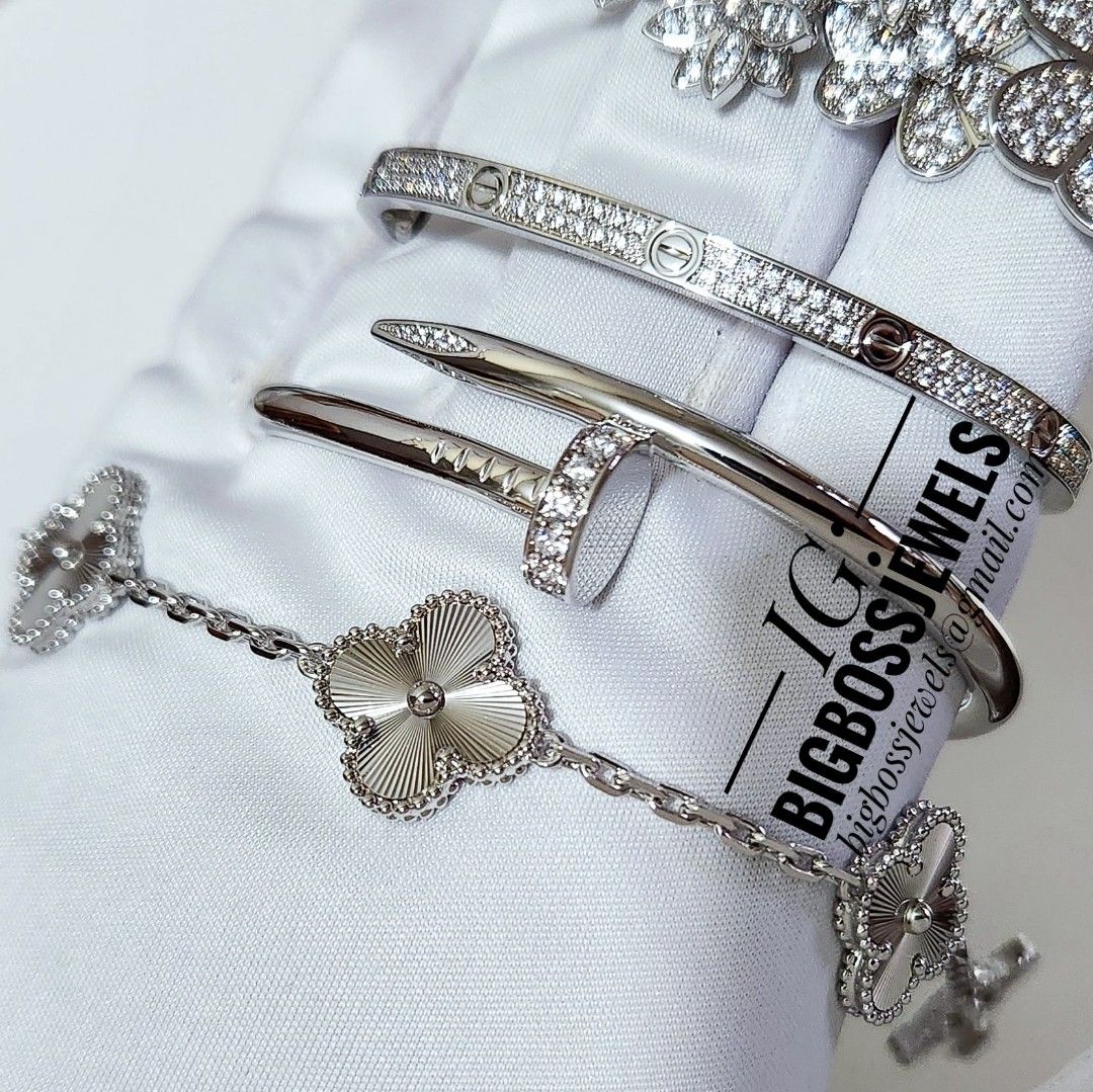 Gold and best sale silver diamond bracelet