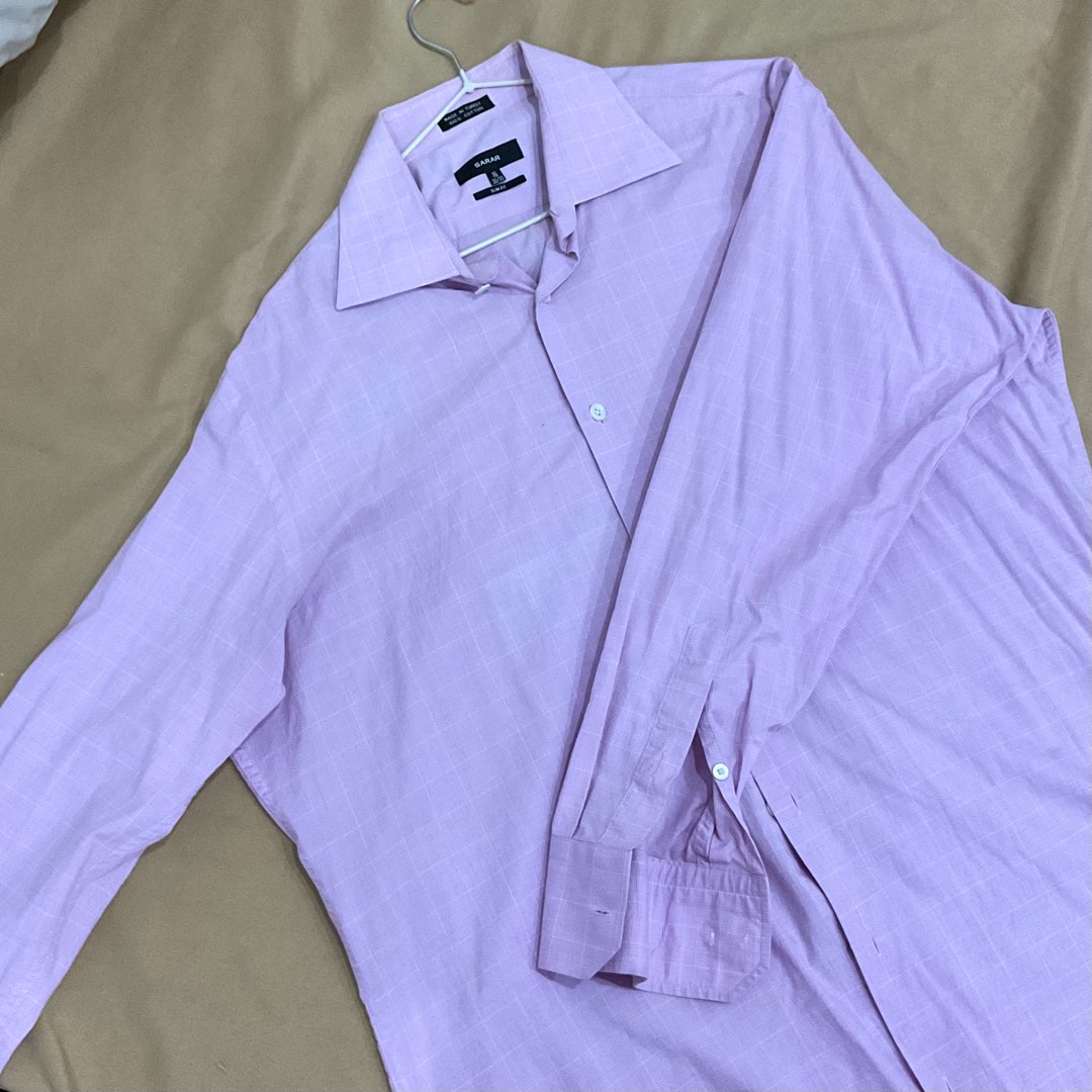 Sarar Designer Slim Fit Dress Shirt in Pink (imported) on Carousell