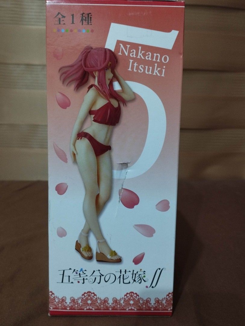 Sega Quintessential Quintuplets Itsuki Nakano (Bikini Version) (Category: Figurines & Statues) located in Manila. Submitted by jmmendoza321 (Listing ID 1234673066, Image 3). Description: Sega Quintessential Quintuplets Itsuki Nakano (Bikini Version) Mint In Sealed Box Mode of Payment: GCash or COD Mode of Delivery: Lalamove or LBC Meet-up around Sampaloc, Manila Area.
