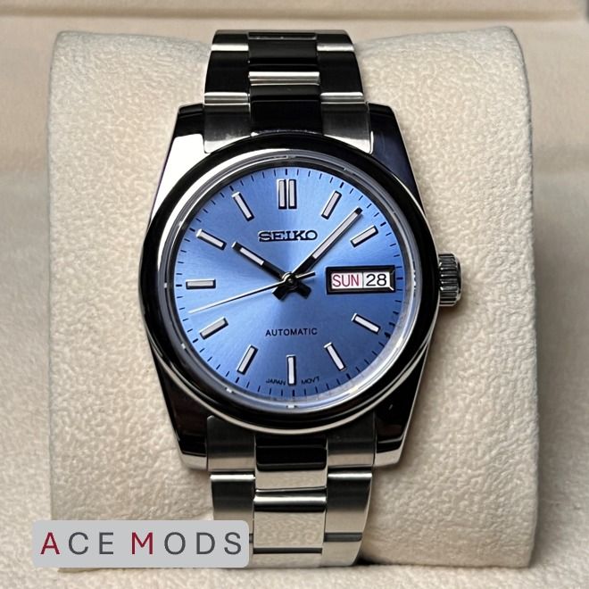 Seiko Mod Explorer Blue Daydate Dial Men s Fashion Watches