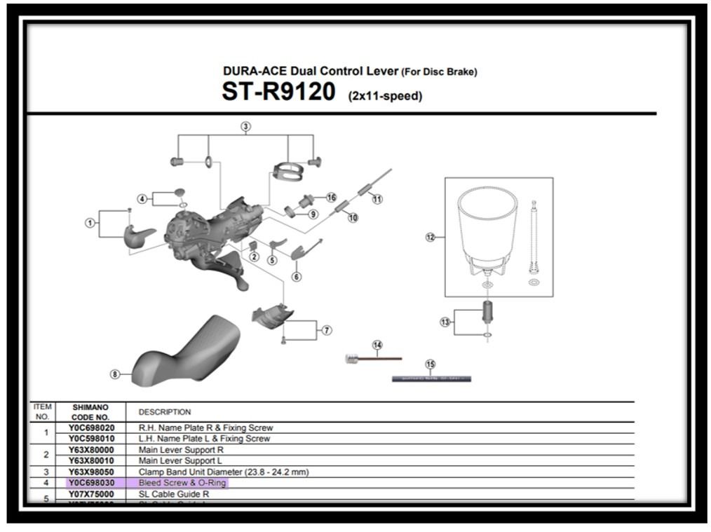 Shimano Bike Bicycle Shifter Lever Hydraulic Brake Bleed Screw Cap, Sports Equipment, Bicycles