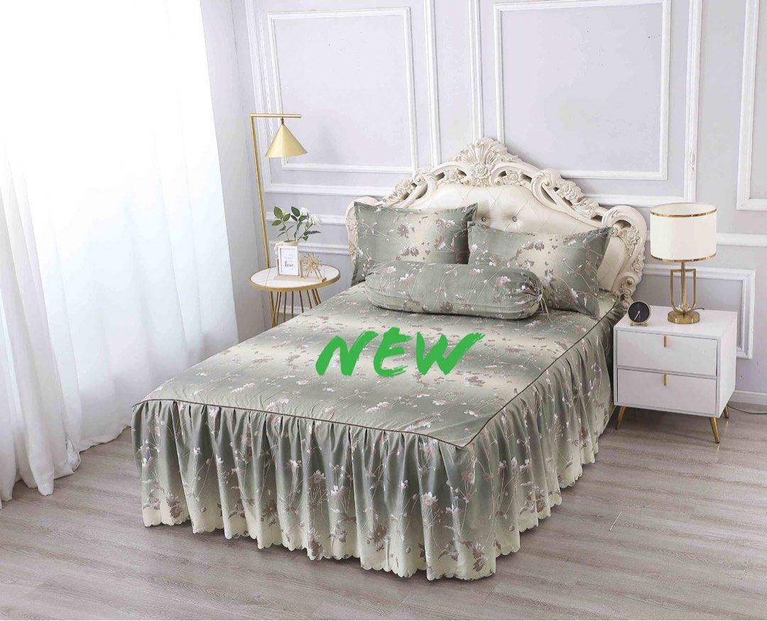 Skirting bedsheets set, Furniture & Home Living, Bedding & Towels on