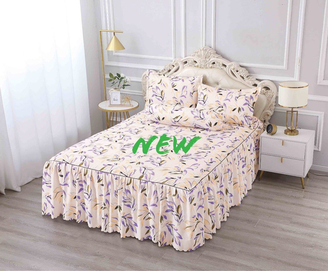Skirting bedsheets set, Furniture & Home Living, Bedding & Towels on