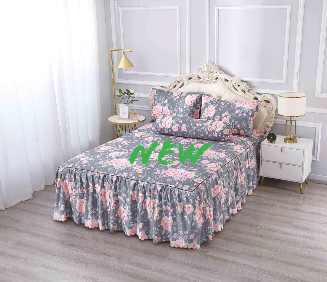 Skirting bedsheets set, Furniture & Home Living, Bedding & Towels on