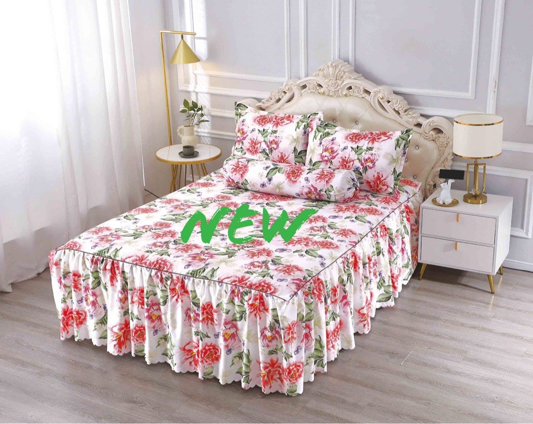 Skirting bedsheets set, Furniture & Home Living, Bedding & Towels on