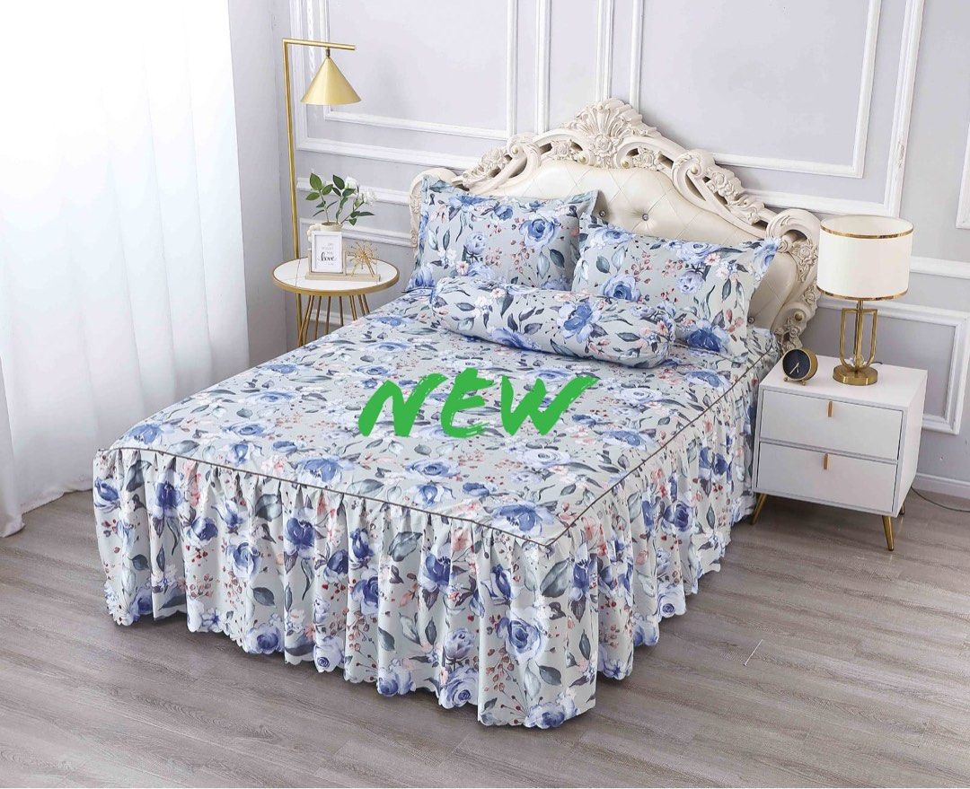 Skirting bedsheets set, Furniture & Home Living, Bedding & Towels on