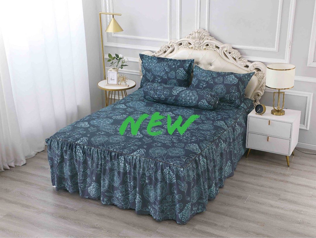 Skirting bedsheets set, Furniture & Home Living, Bedding & Towels on