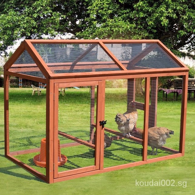 Solid wood chicken cage running cage duck cage pigeon rabbit cage net ...