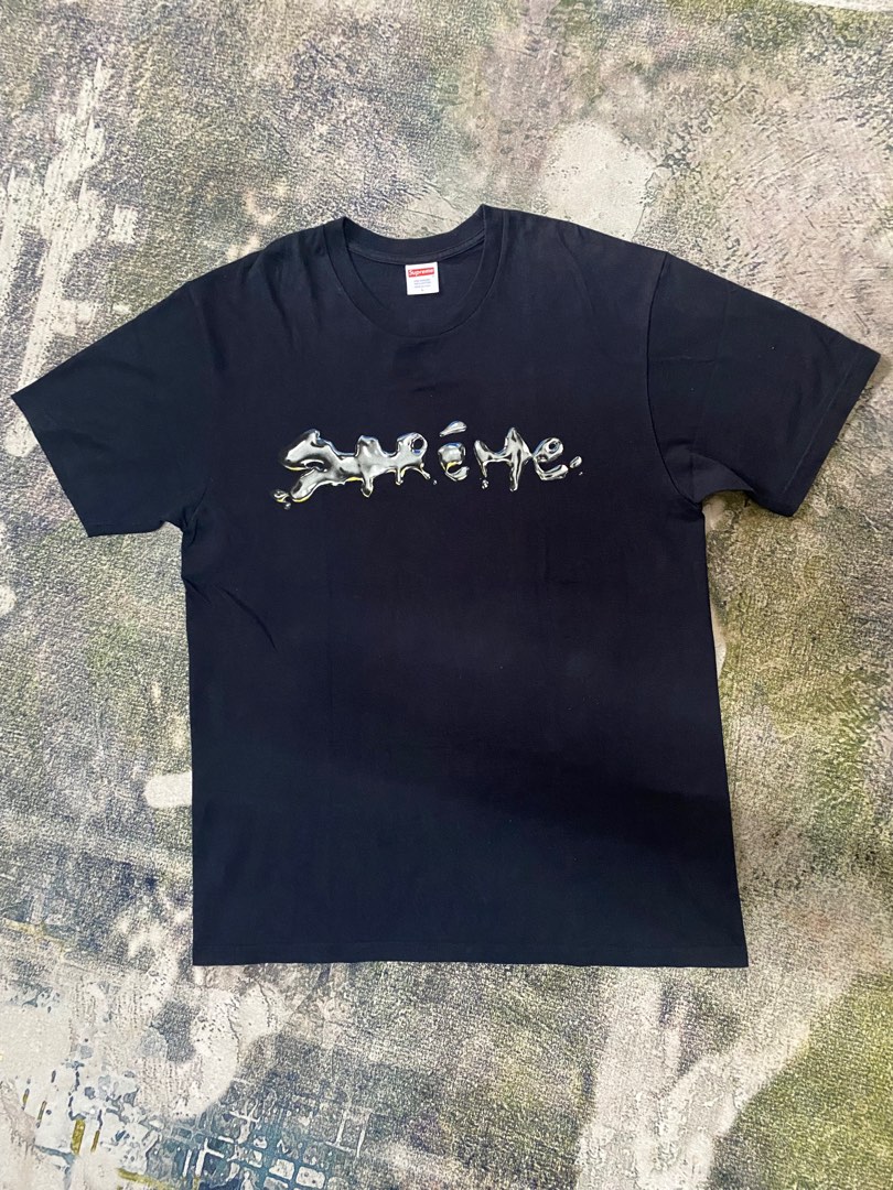 Shirt Supreme Liquid Tee Navy Blue L