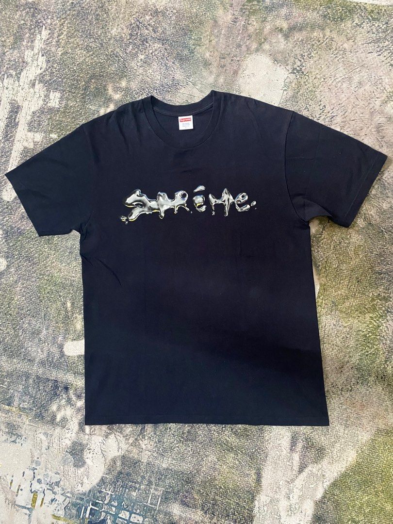 Supreme Liquid Tee Navy Blue L