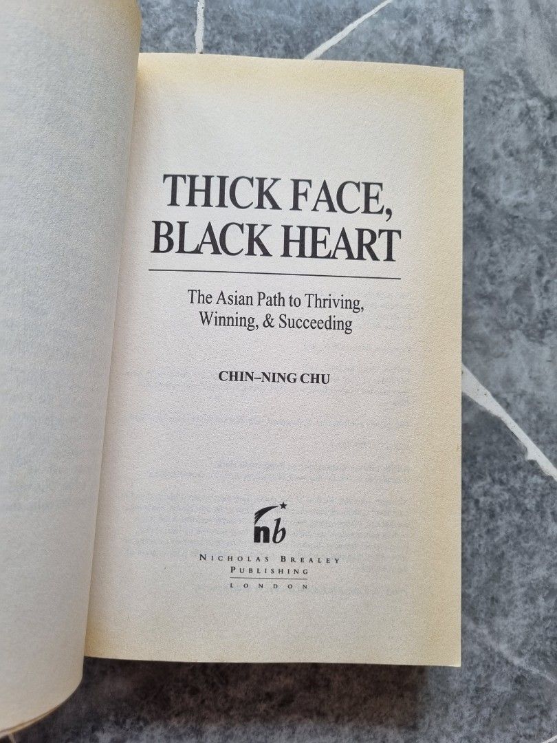 Thick Face Black Heart, ChinNing Chu, Hobbies & Toys, Books