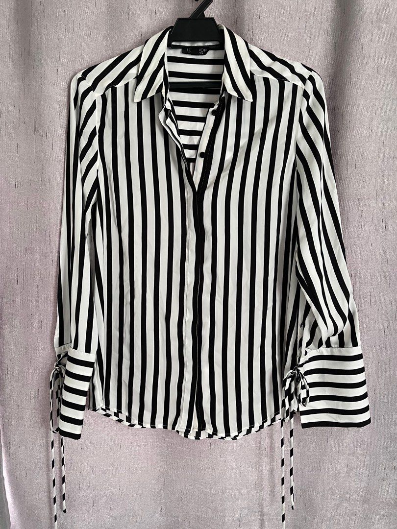 Black and white sales striped shirt topshop