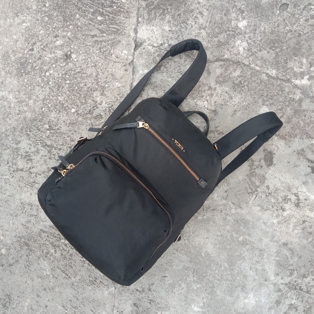 Tumi voyageur Halle backpack black on Carousell