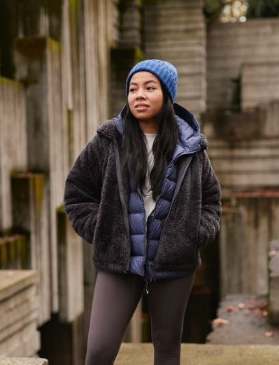 Uniqlo fluffy fleece coat outlet