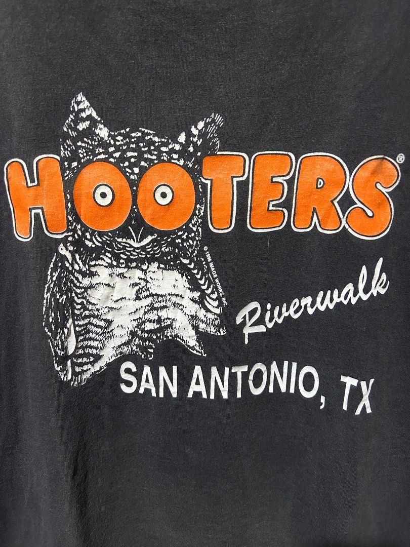 Vintage Hooters 1996 Single Dingle Men #39 s Fashion Tops Sets Tshirts