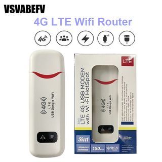 VSVABEFV 4G USB Wifi Router 150Mbps Wilress Broadband Modem Outdoor Portable Mobile Hotspot with SIM