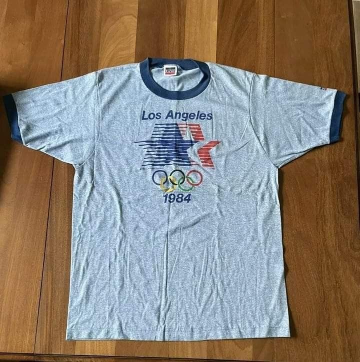 Vtg levis olympic 1984 Los Angeles Olympic tee shirt ringer USA medium