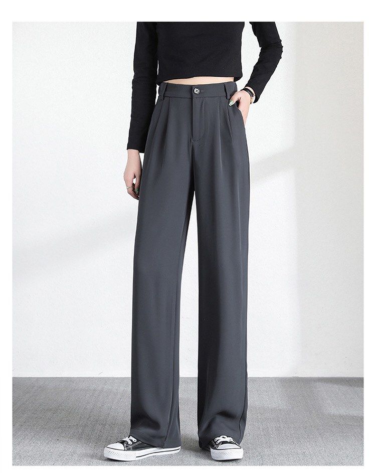 brand new grey wide leg high waist formal pants extra long (XL), Women ...
