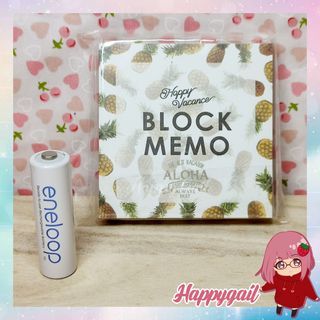 Y23c_089 Pineapple Block Memo Pad